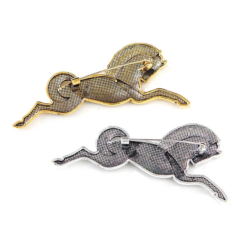 Vintage Metall Løpende Hest Brosjer Pins For Kvinner Klær Kåpe Smykker Festtilbehør Gaver