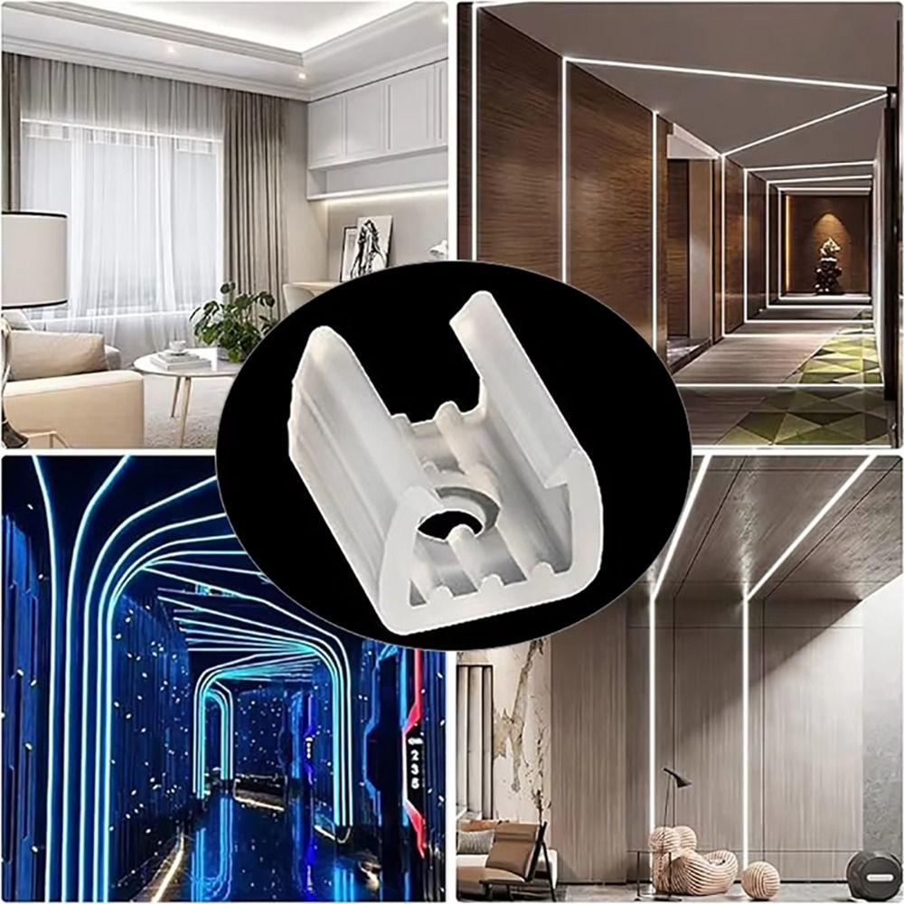 100Pcs 220V Flexible COB LED Strip Fixed Clips  For Fixing 2835 Neon Light
