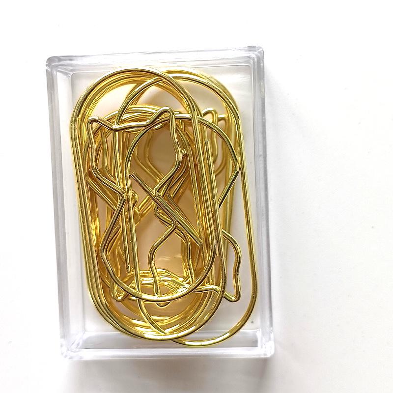 Разноцветная большая изогнутая скрепка 50 мм Канцелярская металлическая клипса