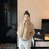 Environmentally Friendly Fur Stand-up Collar Warm and Wearable Imitation Rex Rabbit Fur Coat for Women Short Thickened
