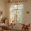 Lace Perforated Curtains Warp Knitted Lace Finished Curtains
