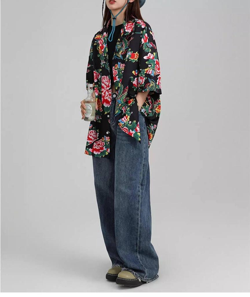 Women's Retro Floral Chinese Trend Long Sleeve Shirt - Spring/Autumn Fashion Versatile Top