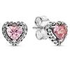 925 Silver Pink Bow Jewelry Set Ring Earrings Bracelet Necklace for Women Birthday Gift