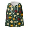 Hoodies For Women Winter Warm Sweatshirt Button Drawstring Hooded Print Jacket Coat