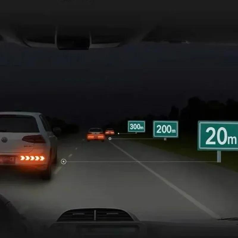 ISGTDRM 12 Pcs/Set Reflective Arrow Sign Tape Warning Safety Sticker for Car Bumper Trunk Hazard Tape Motorcycle Accessories