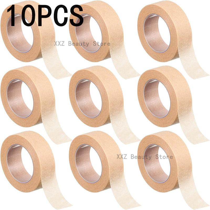 5/10/20/50PCS 9Mx1.25cm Non Woven Breathable Eyelash Extension Paper Tape Roll Fabric Adhesive Tape For Fake Eyelashes