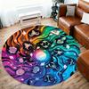 1pc Astrology Pattern Office Round Rugs, Under Chair Round Rugs for Living Room, Bedroom, Bathroom Decoration Carpet 091841