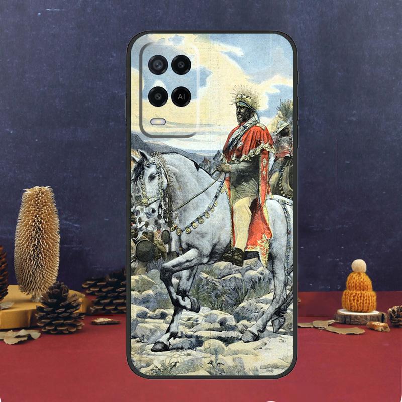 Emperor Menelik II of Ethiopia For OPPO A17 A77 A58 A78 A98 A15 A5 A9 A96 A76 A16 A54 A74 A94 A52 A72 A79 A57S A53S Case