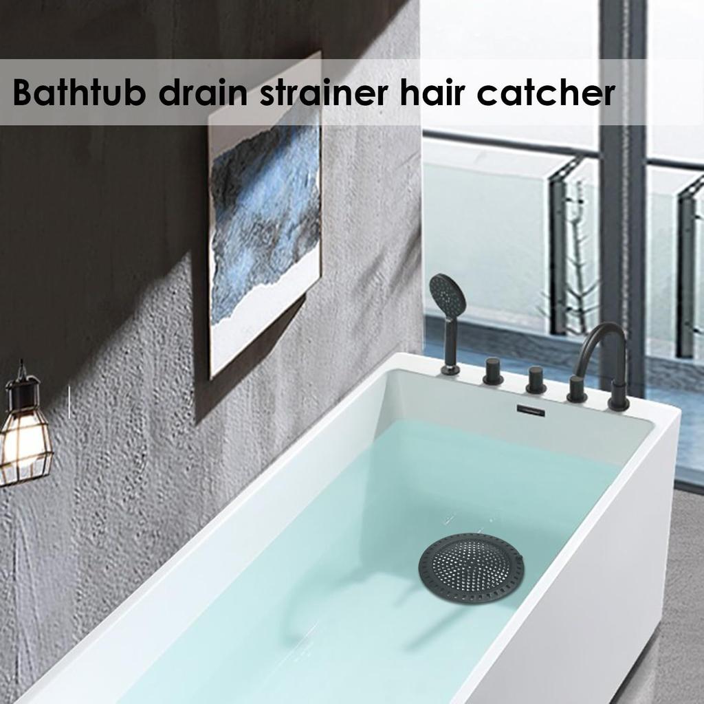 Shower Drain Filter Traps, Stainless Steel & Silicone Covers, Effective Debris Blocker for Bathtub & Bathroom Drainage