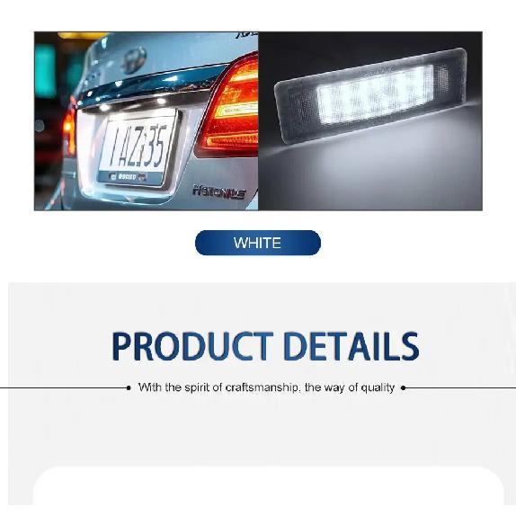 2pcs Car Canbus Error-Free Led License Number Plate Lights White For Kia Optima K5 Optima Hybrid Sportage Proceed GT Soul SK3