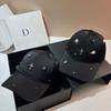 French Paris fashion light luxury rhinestone baseball cap spring and summer new trendy versatile acetic acid black cap