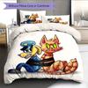 Dog Man Bedding Quilt Set Quilt Cover Pillowcase Home Decoration Birthday Gift (1 * Duvet Cover + 2 * Pillowcase, Without Core)