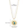 Waterproof Oil Drip Vintage Sun Pendant Necklaces For Women Gold Color 304 Stainless Steel Nameplate Necklace Christmas Jewelry