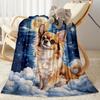 Rottweiler Moonlit Journey Flannel Blanket,Lightweight,Office Blanket,Sofa Blanket,Comfortable Blanket