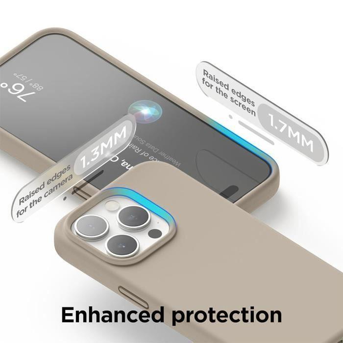 Coque de protection pour téléphone - BOOLING - iPhone 16 Pro - Silicone Liquide - Antichoc - Slim