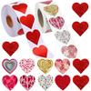 1000Pcs New Heart Shaped Love Heart Stickers Paper 2.5cm Stickers Roll Cute Self Adhesive Packaging Labels Happy Valentine's Day