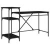 Bureau Zwart Eiken Effect 135 x 50 x 90 cm