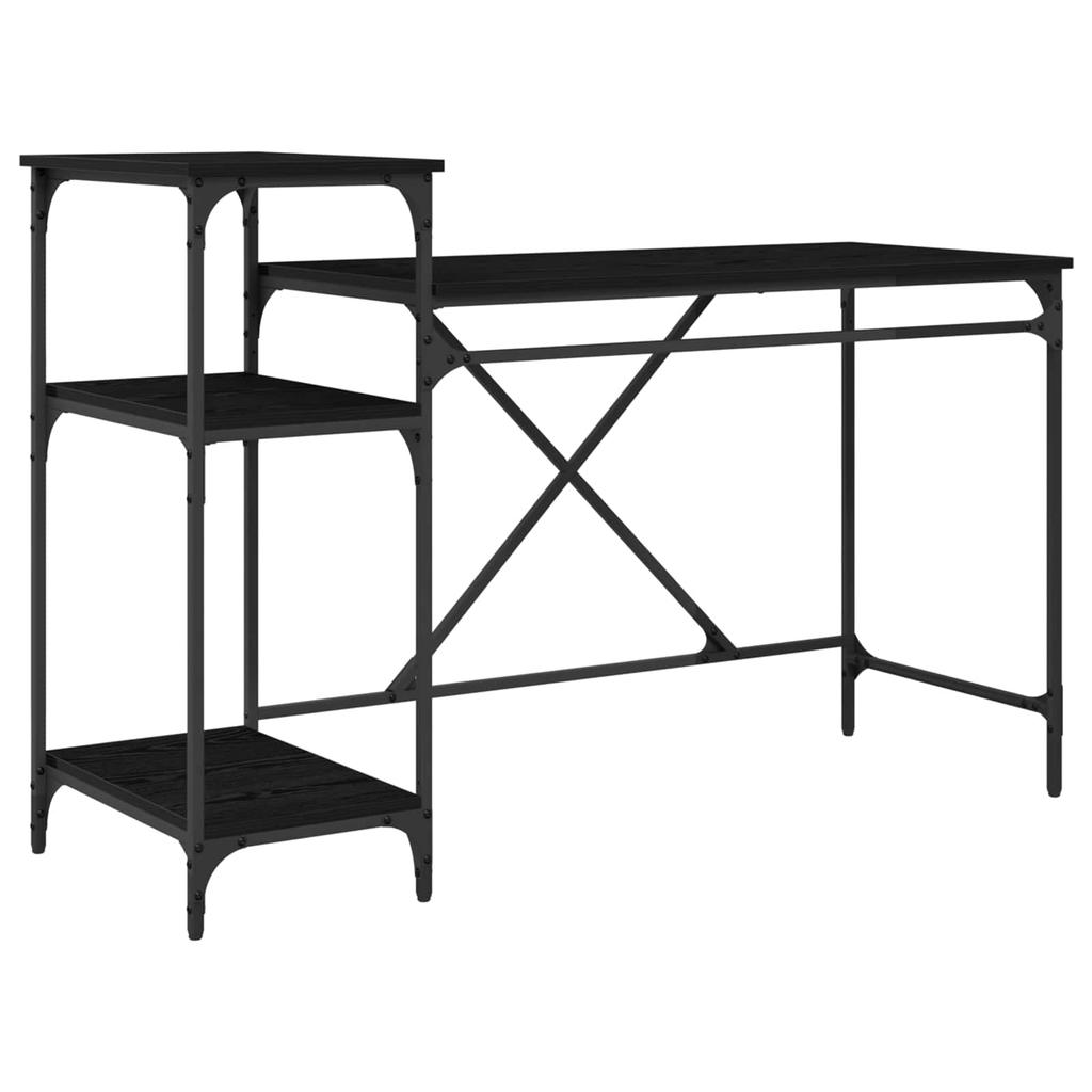 Desk Black Oak Effect 135 x 50 x 90 cm