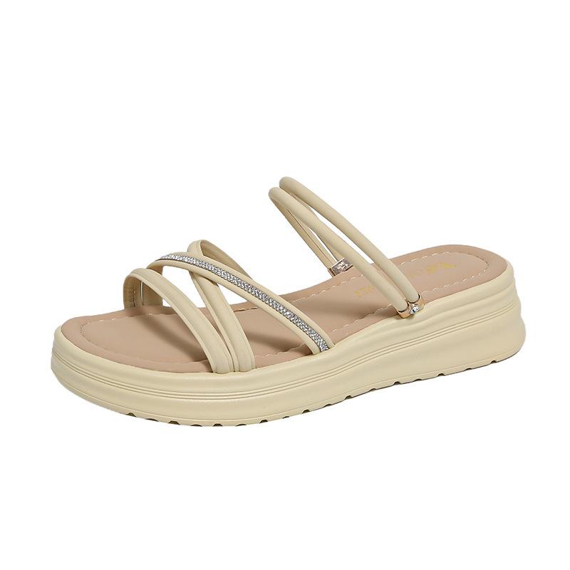 Two cool slippers, new summer fairy breeze one-word Roman beach sandals