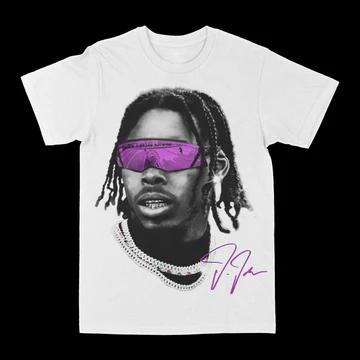 Унисекс белая хлопковая футболка Playboi Carti Хип-хоп уличная одежда Модная S