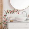 Flowers Wall Decals Peel And Stick Removable Floral Art Wall Stickers for Living Room Girls Room Nursery Bedroom