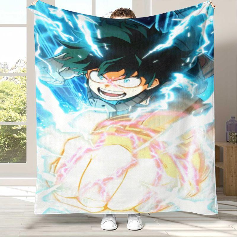 My Hero Academia Anime Cartoon Flannel Blanket,Ultra Soft Warm Plush Throw for Home Bedroom Bed Sofa Cover Camping Picnic Gift