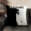 Classic Movie SScarface Cushion Cover Natural Linen Organic Fabric DoubleSided Printing Sofa Home Decor Gift Pillow Case