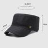 Men's Spring Flat Top Hat Middle-Aged and Elderly Military Cap Outdoor Sunshade Sunscreen Hat