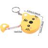 Cute Portable Cartoon Animal Tiger Panda Frog Piggy Tape Measure Automatic Stretch Ruler Sewing Measure Ruler Keychain Household