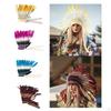 Artificial Feather Headdress ,Chief Costume Headpiece for Halloween Carnival