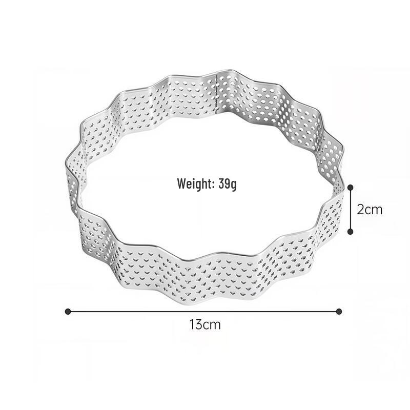 MDNG Wavy Perforated Mousse Rings, Set of 4