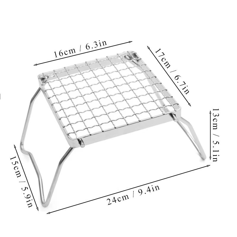 

Портативный держатель для решетки для гриля, противень для выпечки, походный кухонный инструмент, уличный гриль для барбекю, горшок из нержавеющей стали, кухонная утварь, барбекю, походный гриль
