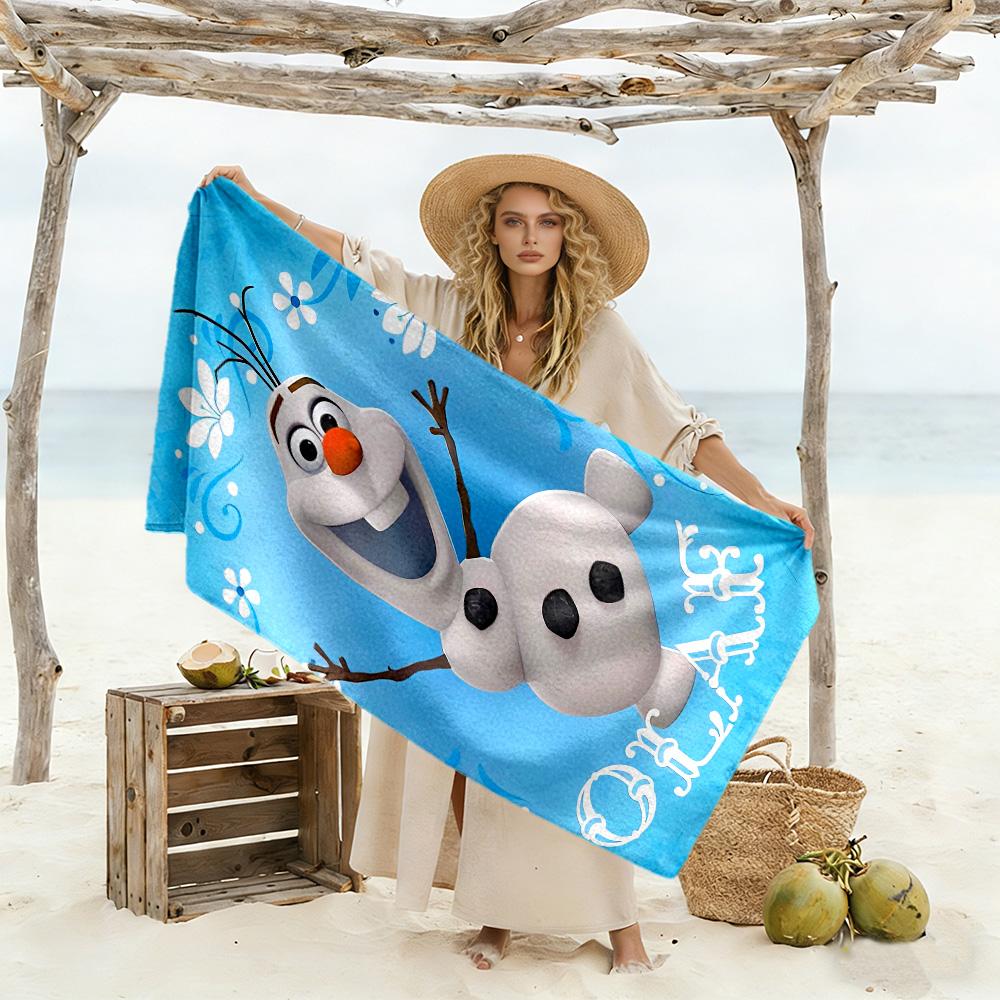 Winter Snowman Adventure Beach Towel High Absorbency & Quick-Dry Comfortable Lightweight