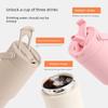 Ceramic Inner Coffee Cup with Handle, Large Capacity Thermos Cup, Portable Car-Mounted 30oz Car Ice Cup