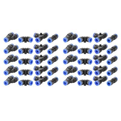 40 Pezzi 6mm Tubo Aria Connettore a Spinta Pneumatico Raccordi Rapidi a Spinta Aria Forma a 4