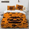 3D Gothic Horror Skull Cartoon Comforter Bedding Set,Duvet Cover Bed Set Quilt Cover Pillowcase,King Queen Size Bedding Set Gift