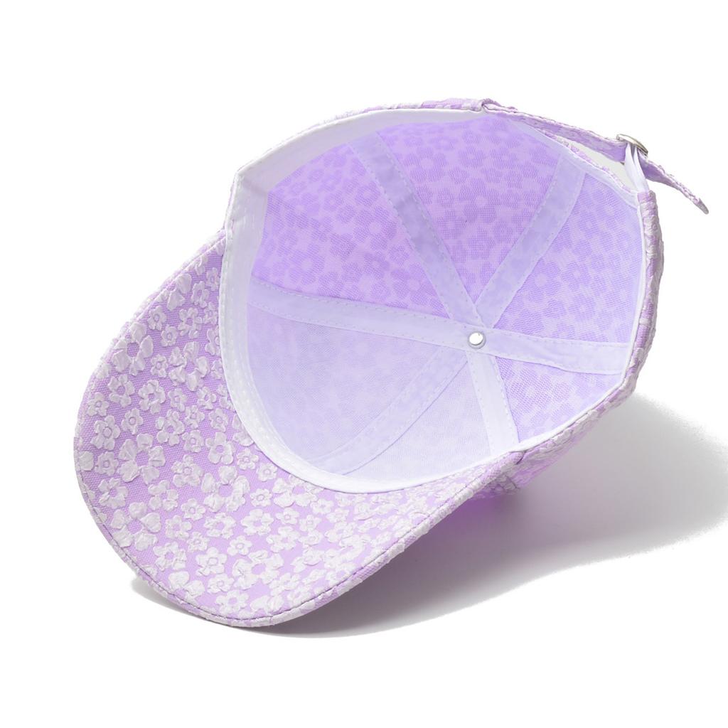 Northwood Pressed Pleated Bubble Floral Baseball Cap Women's Lace Beaded Flower Sunscreen Hats Sunshade Breathable Cap for Women