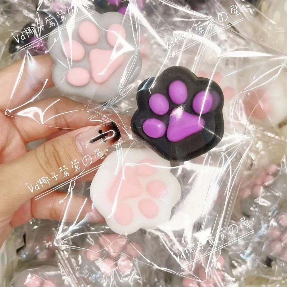 Kawaii Cat's Paw Decompression Toys Cute Pink 3D Elastic Squishy Toys Mochi Anti Stress Reliever Toys Girls Birthday Gifts