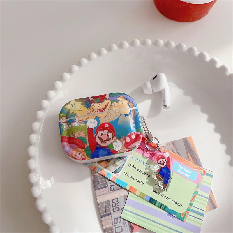 Cartoon Mario for AirPods Pro Protective Case Apple Bluetooth 1 2 3 Generation Earphone Cover Creative Fun