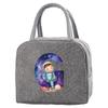 Travel Portable Food Thermal Insulated Children's Astronaut Letter Box Picnic Waterproof Oxford Zipper Breakfast Thermal Bag