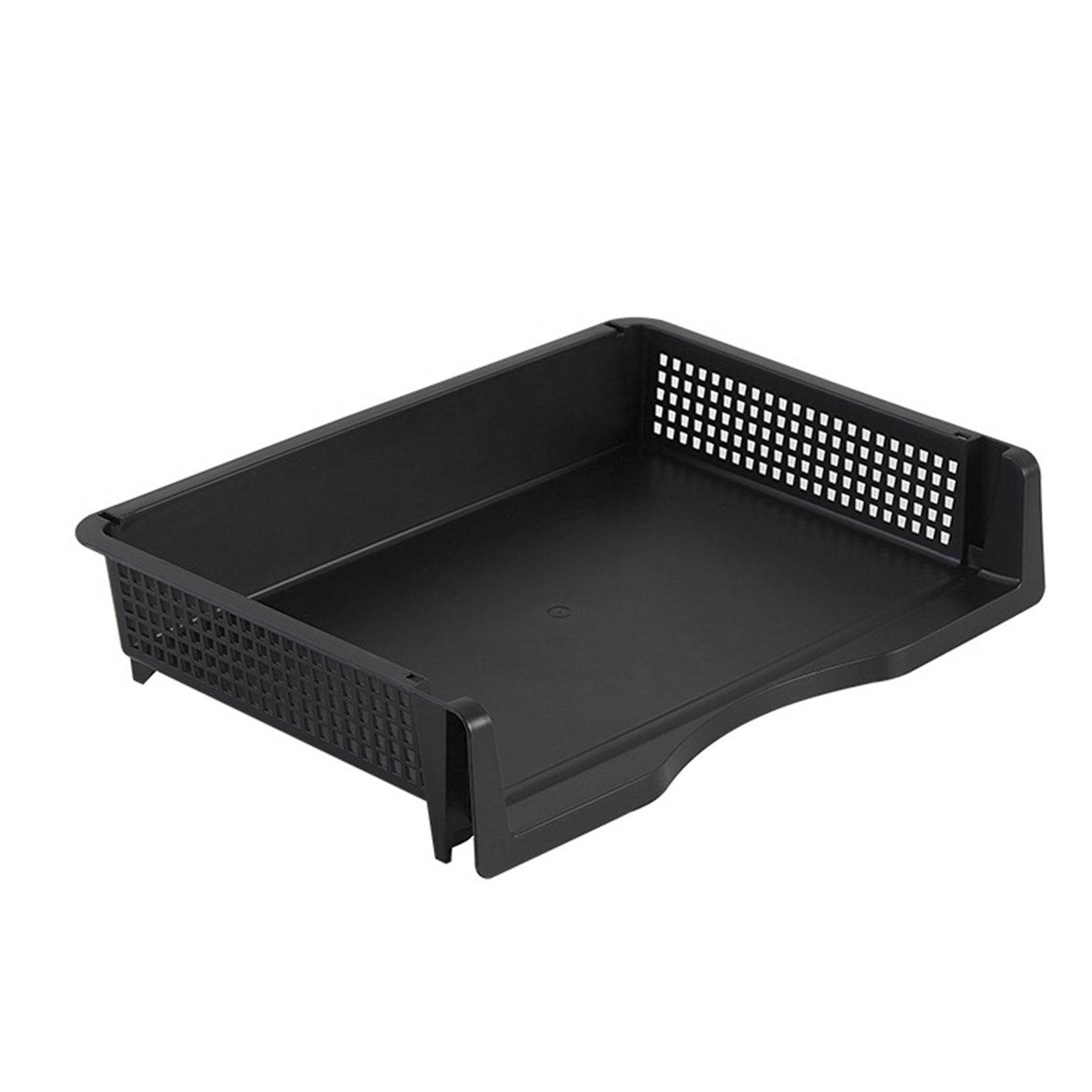 

Лоток для документов, укладываемый в стопку Лоток для бумаги, укладываемый в стопку Лоток для писем Настольные органайзеры Вертикальный горизонтальный лоток для писем Корзины для почты A чёрный