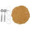 Gold Sealing Wax Beads 300 Pieces Octagon Seal Wax Beads With 4 Candles And 2 Melting Spoons For Wax Seal Stamp