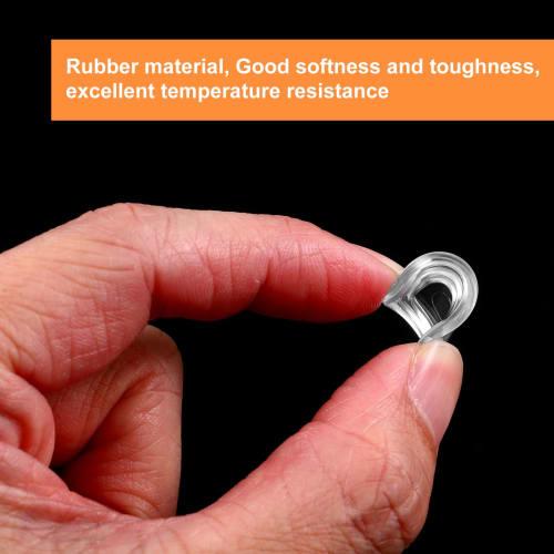 Uxcell Round Clear Rubber Non-Slip Glass Table Top Bumpers, Non-Adhesive, for Glass Tabletops, 24mm Diameter, 30 Pieces