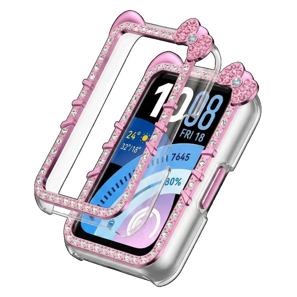 Custodia con Diamanti per HUAWEI Band 11 Accessori Bordo Bumper Rigido Vuoto a 360° Frame shell Carina Copertura GATTO huawei smart band 11 pro