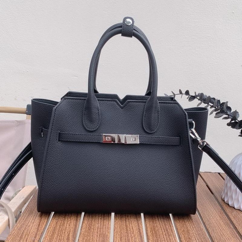 New TOGO first-layer cowhide leather portable messenger shoulder bag wing bag tote bag large capacity 24cm*12cm*30cm