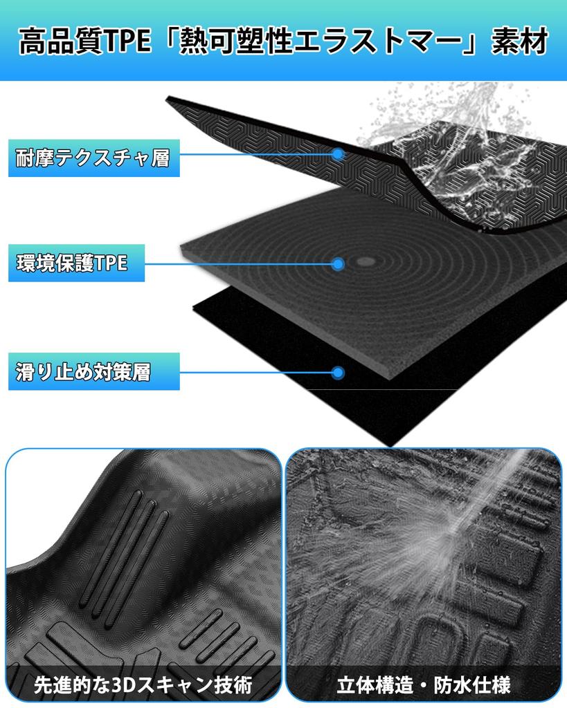 Cartist 3D Floor Mats for Jimny Nomad JC74 JIMNY NOMADE JC74W Wagon 2025 and TPE Material Custom Designed for Your Vehicle Easy Installation