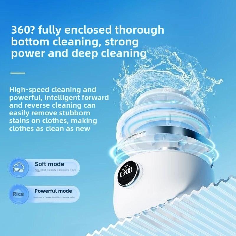 Wireless Mini Underwear Washing Machine Portable Intimates Laundry Cup Dormitory Small Smart Sock Washing Device