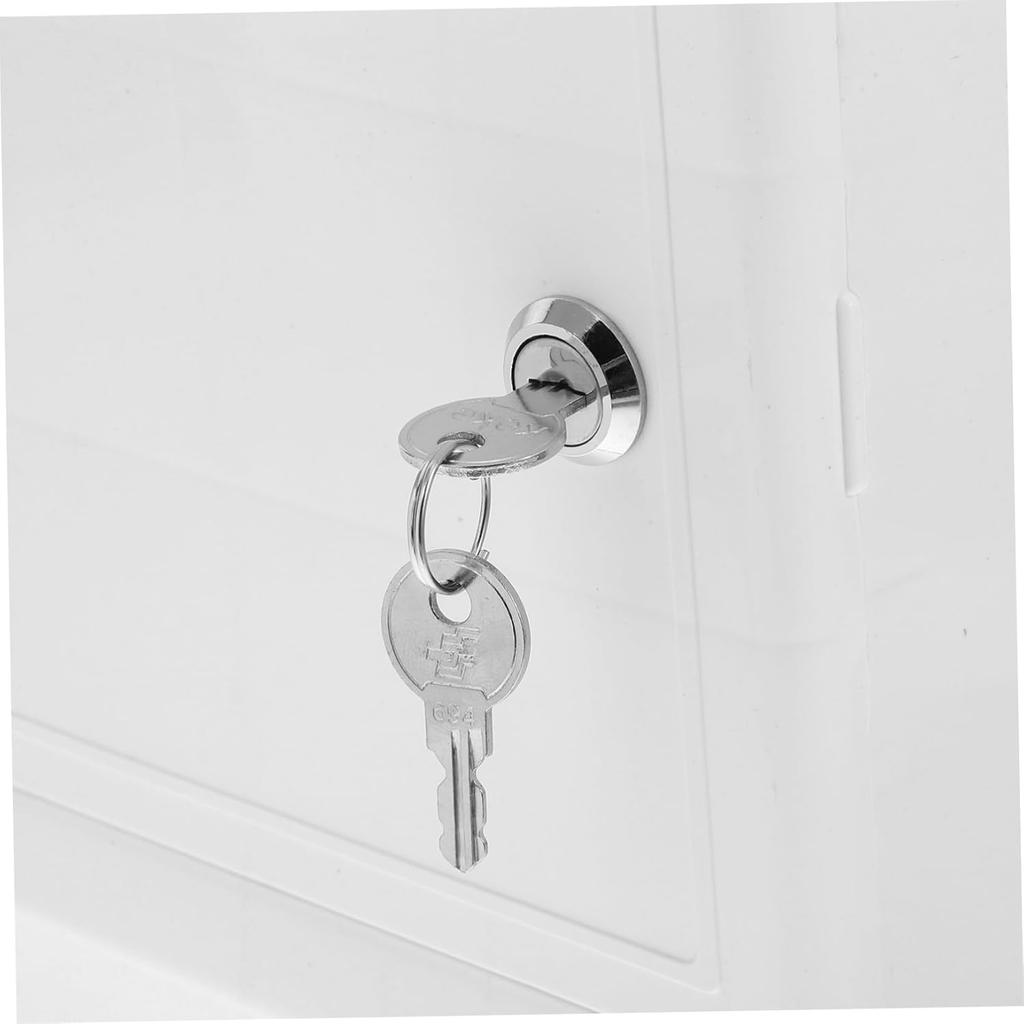 Angoily Lockable Wall Mounted Mailbox Suggestion Box with Keys Plastic Donation Ballot Box with Slot for Charity Cards Money Voting Collection