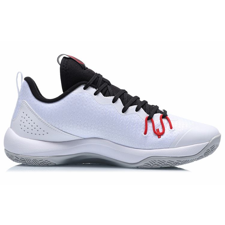 Li Ning Magic Cloud Shock Absorption Non-Slip Wear-Resistant Low-Top Basketball Shoes Men Sneakers White ABPQ043-6