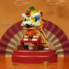 Micro-Baustein-Set Traditioneller Chinesischer Löwentanz 3D-Modell Miniatur Kulturelle Darstellung Konstruktionsspielzeug Chinesisches Neujahr